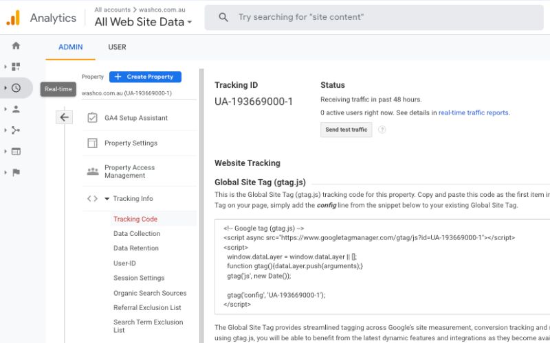 How to copy your tracking ID