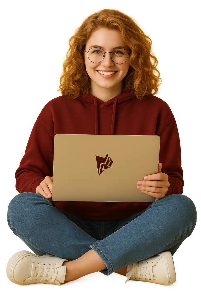women by labtop