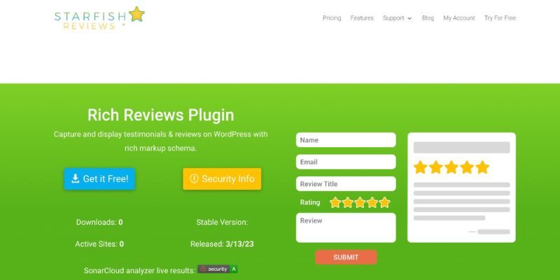 Rich reviews plugin